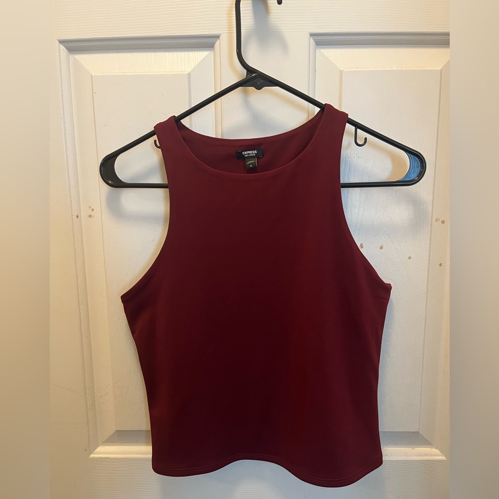 LIKE NEW Express Body Contour Tank - Burgundy - Sz Medium